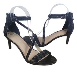 Amelia Grace D'orsay Heel Open Toe Strappy Size 6 Black